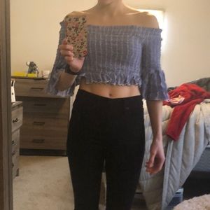 NWT Free people ruched crop top